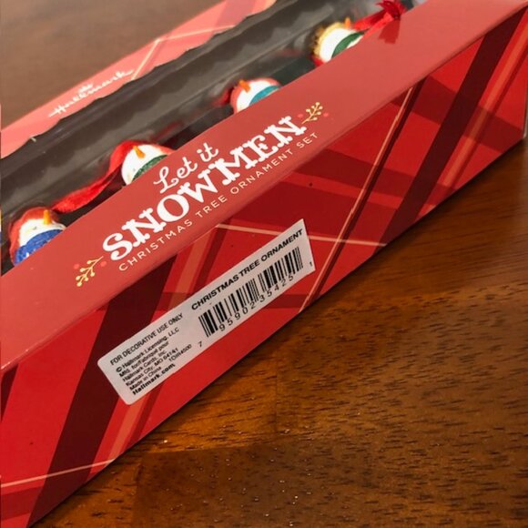 Hallmark Let It Snowmen Christmas Tree Ornament Set Pre-Owned. - Picture 10 of 10